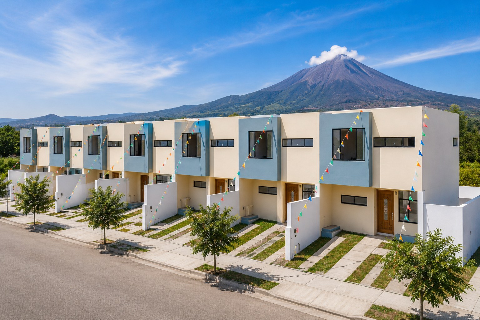 Casas de Vistas del Volcán con vista directa al Volcán de Colima